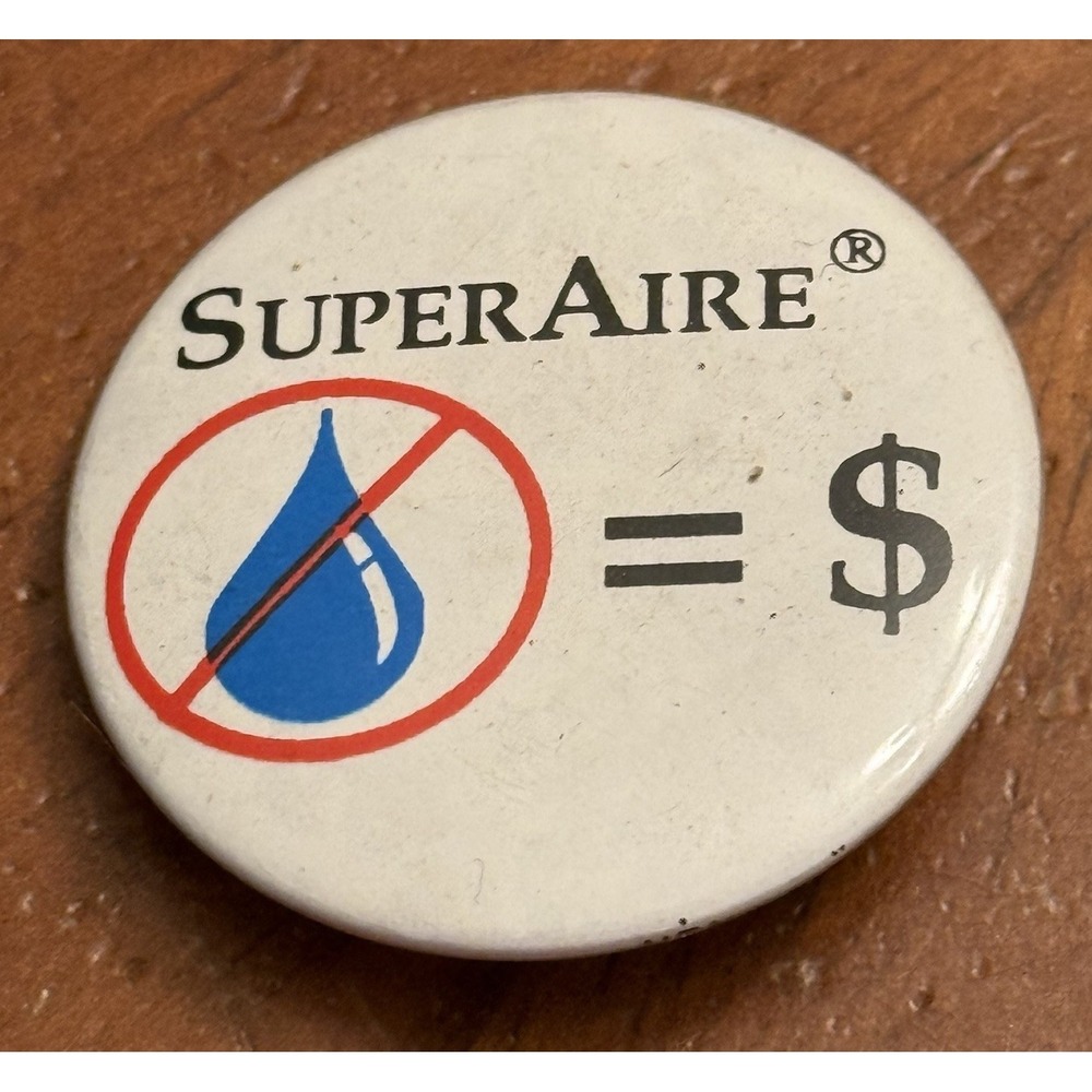 Superaire Vintage Pinback Button Pin Round Circle